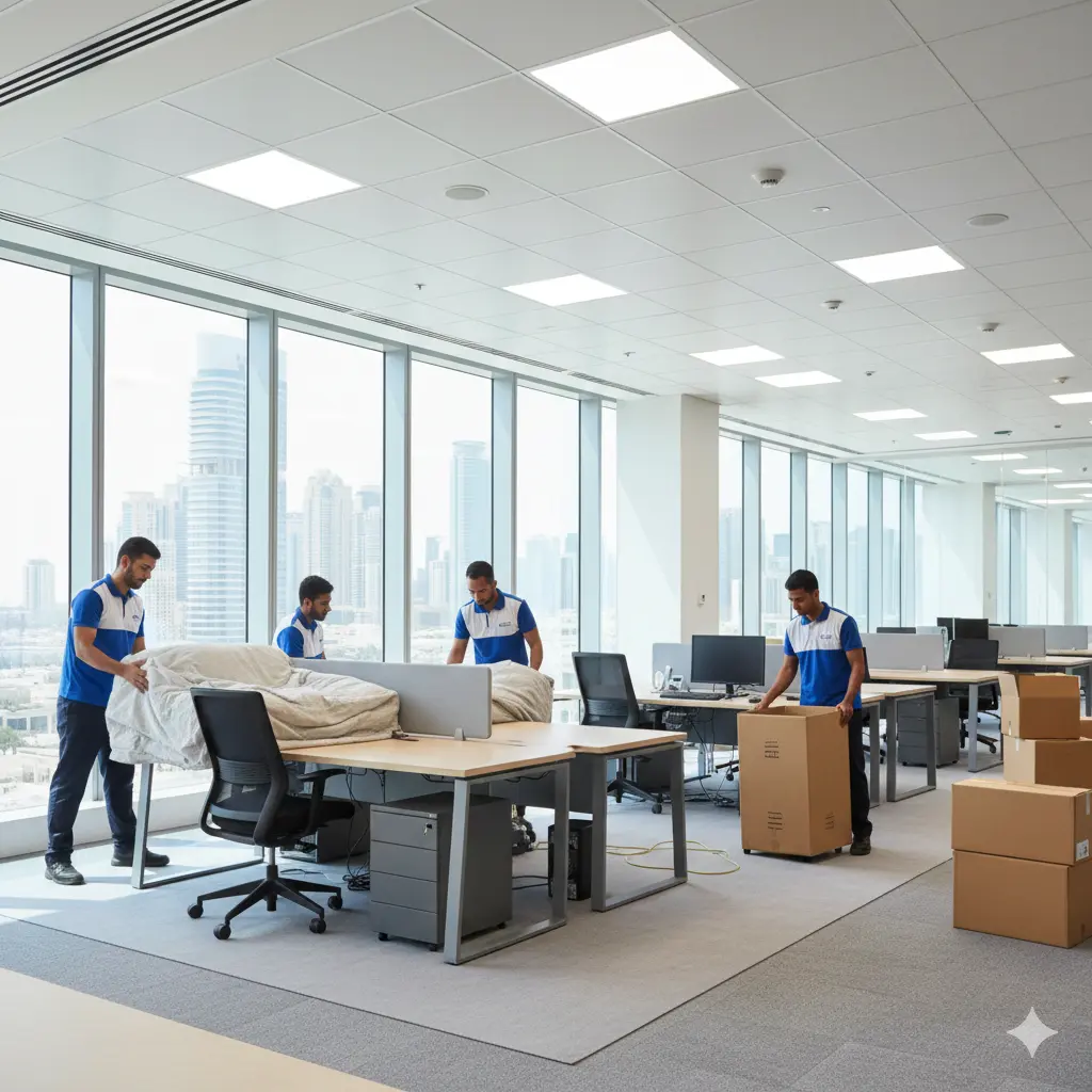 Commercial moving team in Dubai